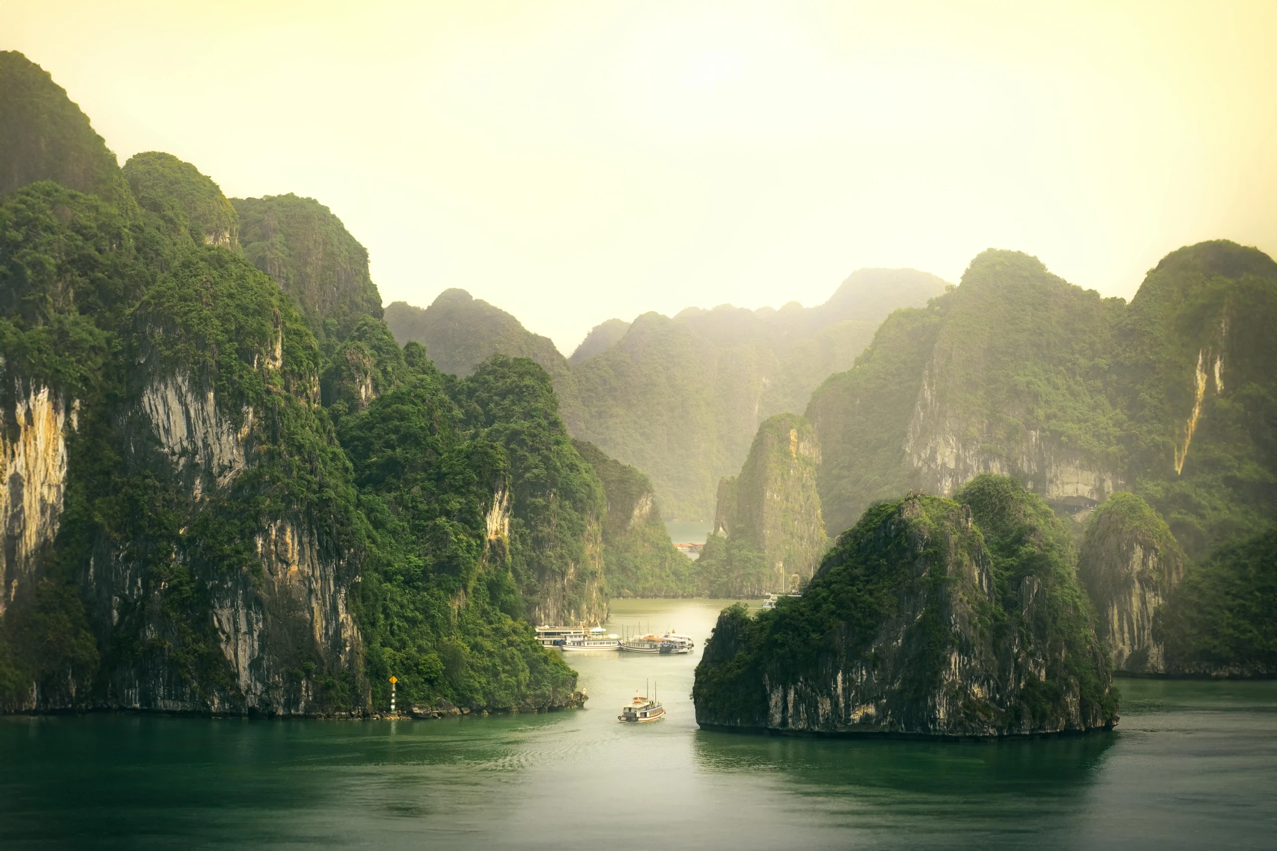 Hanoi to Ha Long Bay limousine transfer - Scenic limestone islands