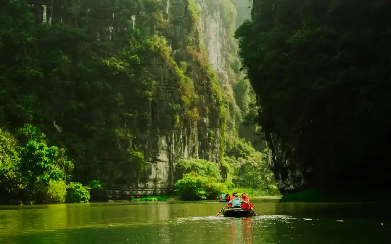 Summer scenery at Trang An Landscape Complex