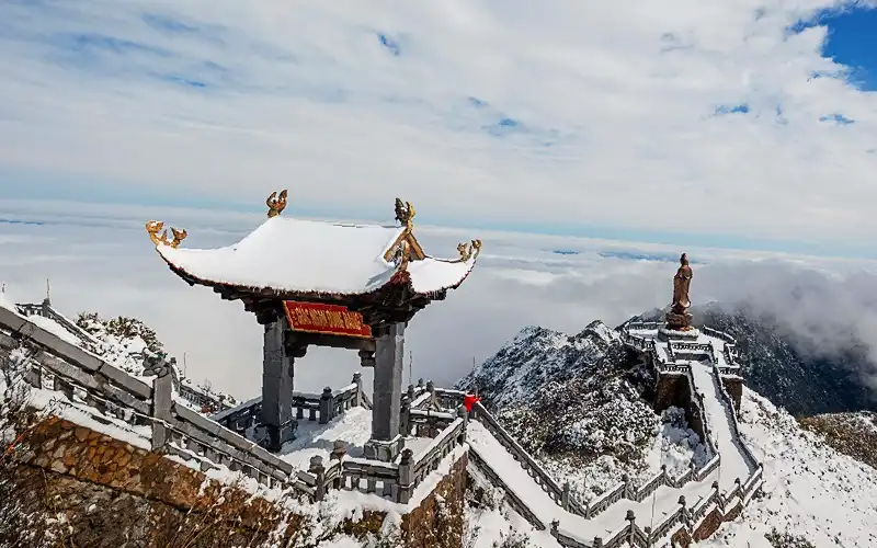 Sapa Vietnam mountain landscape in winter