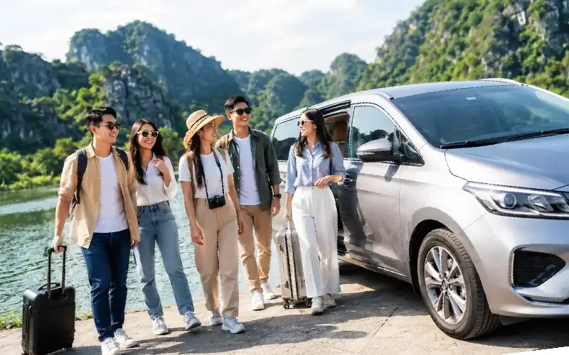 ninh-binh-hotel-private-transfer Private transfer arriving at a hotel in Ninh Binh Vietnam