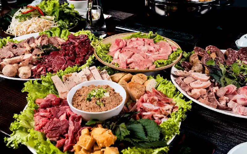 Local food and hotpot in Sapa Vietnam Local food and hotpot in Sapa Vietnam
