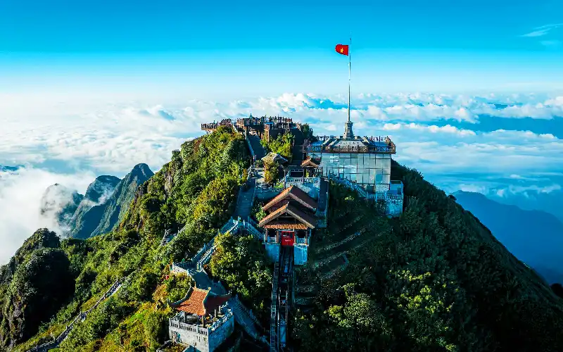 Mountain scenery at Fansipan near Sapa in Northern Vietnam