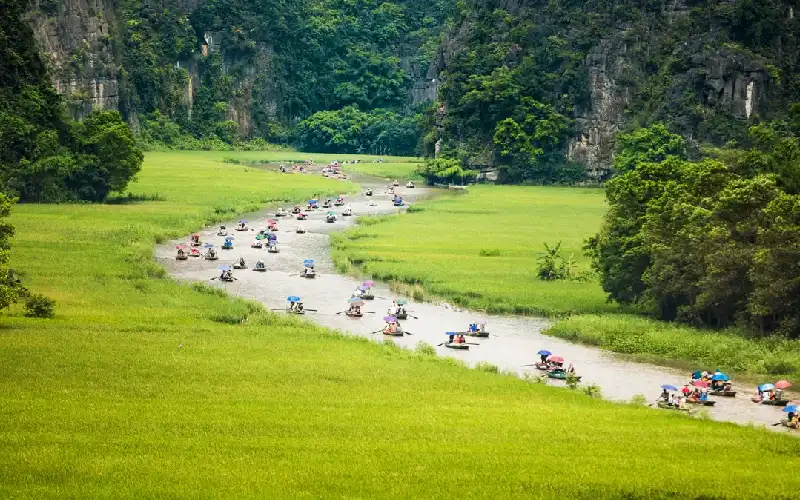 Ninh Binh river and countryside landscape